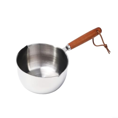Cloudpower 500 ml Mini Öltöpfe Edelstahl Milchtöpfe Haushalt Küche verdickte Pfanne Butter Schmelztopf Soße Kochen Heiße Topf Suppe Kochtopf Hot Oil Pot Pan von Cloudpower