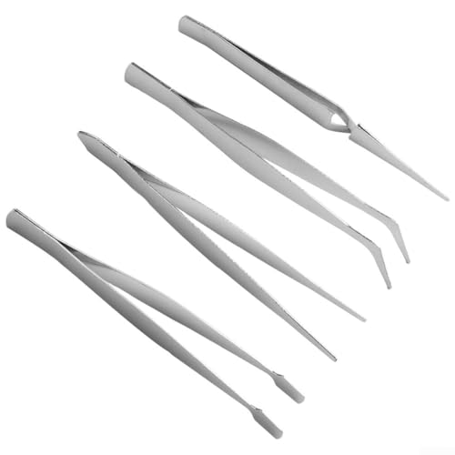 Robuste Edelstahl-Reparatur-Pinzetten, 4-teiliges verdicktes Clip-Werkzeug-Set, breite Anwendung von Cloudpower
