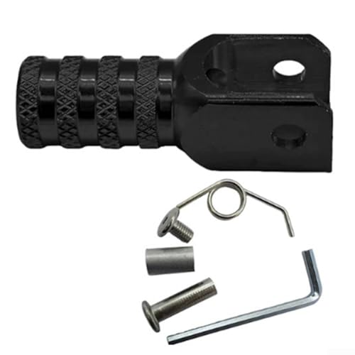 Schalthebelspitze Motorrad Schalthebel Spitze Aluminium Zubehör für Motocross Enduro Dirt Bike ATV Ersatzteil (Schwarz) von Cloudpower