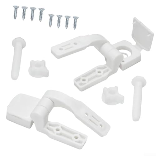 Weißes Kunststoffscharnier Ersatz für die meisten WC für Sitze Komplettset WC-Sitz Scharniere Ersatzteile Kit Weißes Kunststoffscharnier Ersatz für die meisten WC für Sitze Komplettset WC-Sitz Scharniere Ersatzteile Kit von Cloudpower
