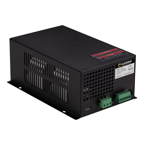 Cloudray 100W Laser Power Supply CO2 Laser Netzteil CO2 Laser netzteil 100 Watt Power Supply Power Adapter Laser for CO2 Laser Tube with Stromversorgung für CO2 Laserrohr CO2-Laserröhre Mit Display von Cloudray