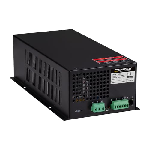 Cloudray 150W Laser Power Supply CO2 Laser Netzteil CO2 Laser netzteil 150 Watt Power Supply Power Adapter Laser for CO2 Laser Tube with Stromversorgung für CO2 Laserrohr CO2-Laserröhre Mit Display von Cloudray