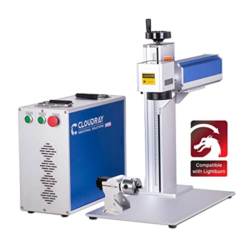 Cloudray 60W JPT M7 ER Fiber Laser Marking Machine Lasergravur Maschine Gravur Laser Beschriftungslaser For Jewelry,Sliver,Gold 60W 300 * 300 F-Theta Scan Lens With D80 Rotary Compatible LightBurn von Cloudray