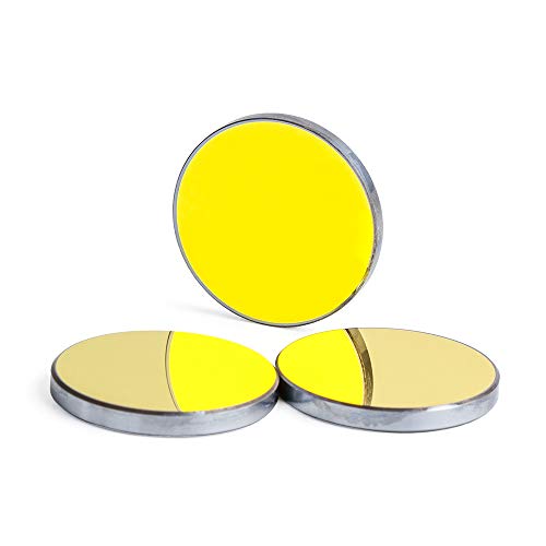 Cloudray Si Reflective Lens CO2 Laser Lens Si Reflektierende Linse Si Mirror Coated Gold Si Mirror Coated Gold for CO2 Laser Engraving Cutting Machine Dia 25mm 1PCS von Cloudray