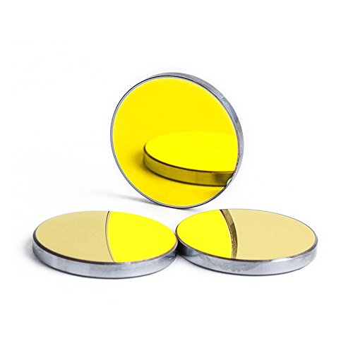 Cloudray Si Reflective Lens CO2 Laser Lens Si Reflektierende Linse Si Mirror Coated Gold Si Mirror Coated Gold for CO2 Laser Engraving Cutting Machine Dia 25mm 3PCS von Cloudray