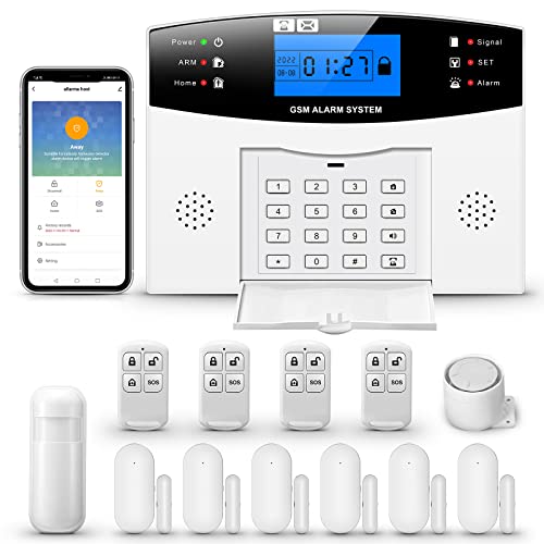 Clouree 4G Alarm Security Kit, Alarmanlage Alarmsystem Home Sicherheit GSM Infrarot Sensor Fernbedienung Kit für Lager/Heim von Clouree