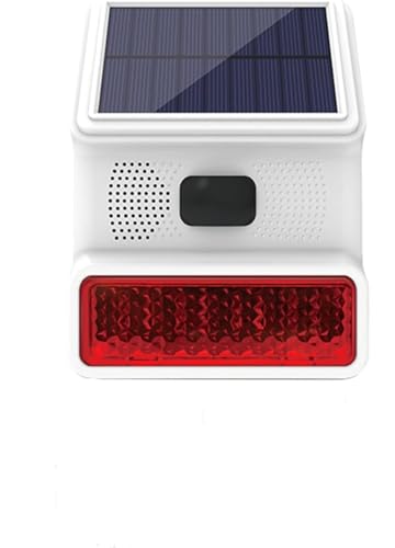 Clouree Alarmsirene für den Außenbereich, kabellose Solarsirene mit LED-Blinklichtfunktion, 433 MHz von Clouree