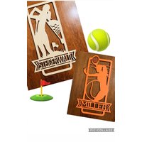 17" Laser Geschnittene Sportplakette Mit Ihrem Personalisierten Namen, Sportgeschenk, High School Sports Plaque von ClouseCrafts