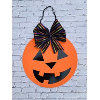 Kürbis Gesicht Türbügel | Halloween Jack-O-Windlicht Türkranz Dekor Jackolantern von ClouseCrafts