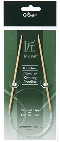Clover 3873 Rundstricknadel Bambus Takumi 40 cm, 6 mm von Clover