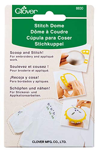 Clover 8830 Stitch Dome Gesteppte Kuppel, Silber und Gelb, One Size von Clover