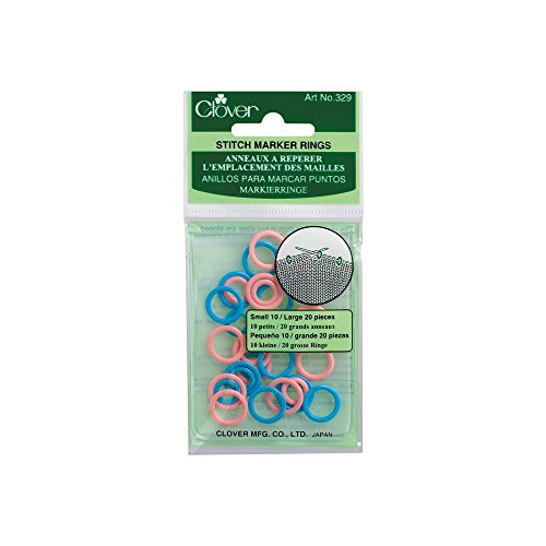 Clover Marker-Ringe, Plastic, Rosa/Blau, Eine Grösse, 30 von Clover