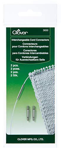 Clover Needlecraft Interchangeable Cord Connector Austauschbarer Kabelverbinder, Sonstige, Silber, Grau, 7.25" Height x 2.75" Length x 0.75" Width von Clover