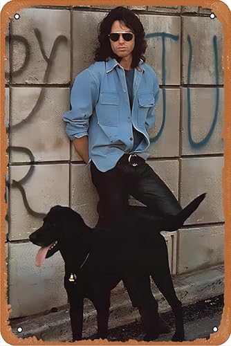 The Doors Jim Morrison Hund Retro Poster 30,5 x 20,3 cm Vintage Metall Blechschild für Zuhause, Badezimmer, Wohnzimmer Schlafzimmer von Cloxks