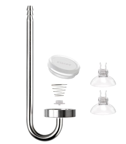 Clscea CO2 Edelstahl Diffusor, CO2 Zerstäuber mit eingebautem Rückschlagventil und austauschbarer Scheibe für Aquarium Pflanze Tank von Clscea