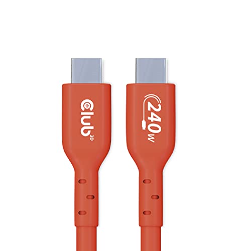 Club3D CAC-1515 USB2 Typ-C Bi-Direktionales USB-IF Zertifiziertes Kabel 480Mb, PD 240W(48V/5A) EPR St./St. 4m von Club 3D