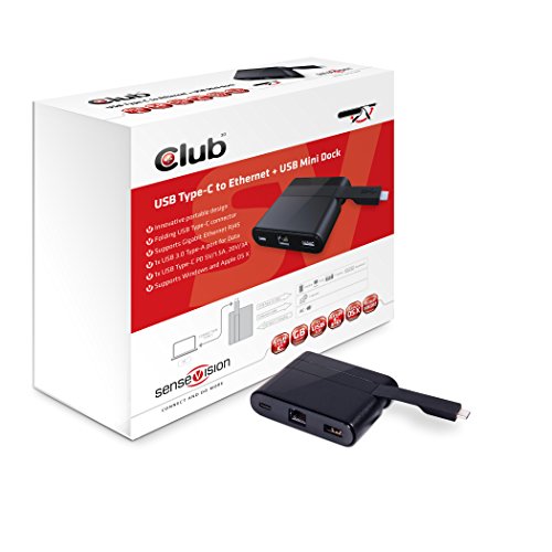 Club 3D CSV-1530 Adapter, USB 3.0 Typ C auf LAN/USB 3/USB-C MiniDock schwarz Club 3D CSV-1530 Adapter, USB 3.0 Typ C auf LAN/USB 3/USB-C MiniDock schwarz von Club 3D