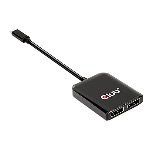 Club 3D Multi Stream Transporter (MST) Hub USB3.2 Gen2 Typ-C auf DisplayPort™ Dual Monitor 4K60Hz St./B von Club 3D