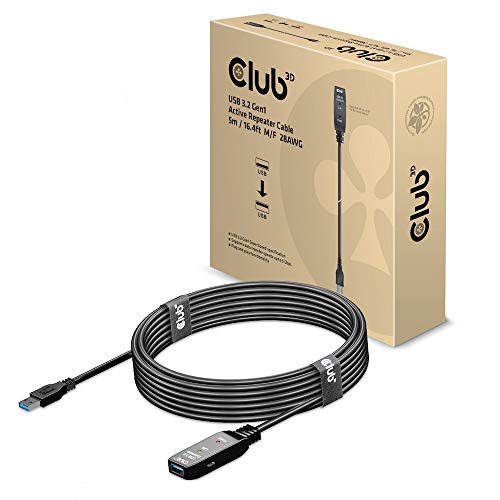Club 3D USB 3.2 Gen1 aktives Verlängerungskabel 5 Meter St./B. 28AWG von Club 3D