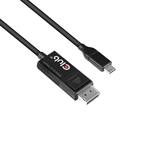 Club 3D USB Adapterkabel 1, 8m Typ-C zu Displayport 8K60Hz HDR Schwarz CAC-1557 von Club 3D