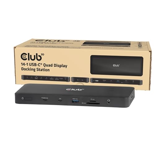 Club3D CSV-2540 14-1 USB-C® Quad-Display-Dockingstation von Club 3D