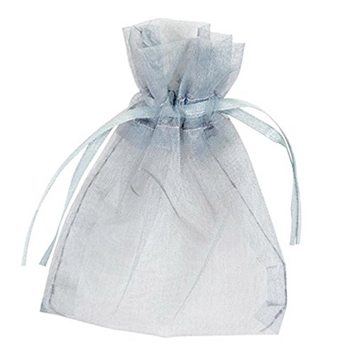 Club Green Organza-Beutel, Small, 10er-Pack (Small) (Silber) von Club Green