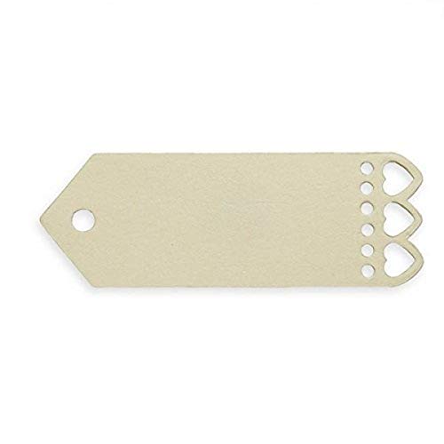 Club Green Tags mit Herzen Rand, elfenbeinfarben, 70 x 25 mm, 10 Stück von Club Green