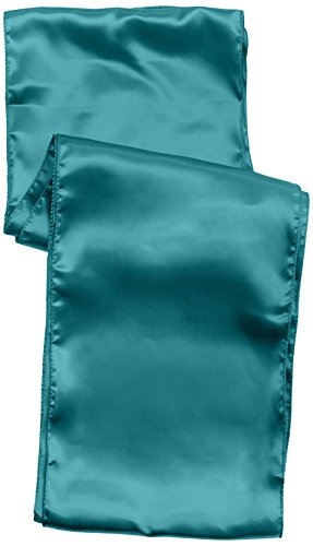 Club grün, Satin Krawatte, Blaugrün, 230 mm x 3 m von Club Green