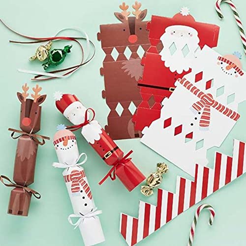 DIY Christmas Cracker Kit, Festliche Freunde Basteln, Machen Sie Ihre eigenen Knallbonbons Weihnachten Basteln, Familie Weihnachten Spaß 6 Pack von Club Green