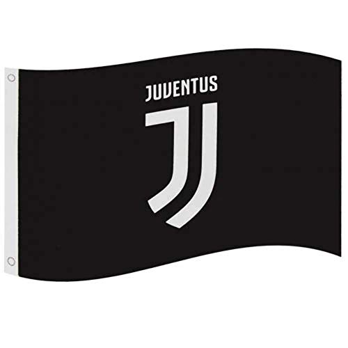 Club Licensed Juventus-Flagge, Schwarz, 152,4 x 91,4 cm von JUVENTUS