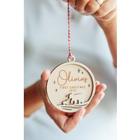 Babys Erste Weihnachtskugel Mama Bär Und Junge Baumdekoration 2025. 1. Weihnachten Des Kindes/Neue Eltern, Enkelkind-Weihnachtsgeschenk von CluckingBelleDesigns
