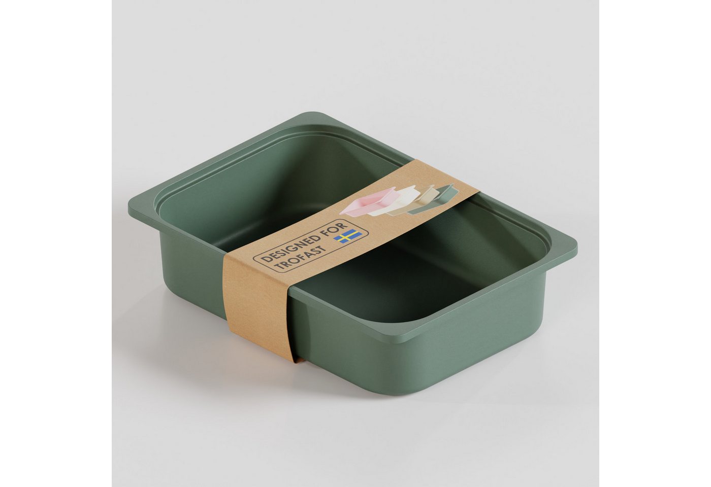 Clutter Cover Aufbewahrungsbox "TRÖVI" (Box passend für Trofast Regale, Kiste aus Kunststoff in verschiedenen Farben, Spielzeugkiste) von Clutter Cover