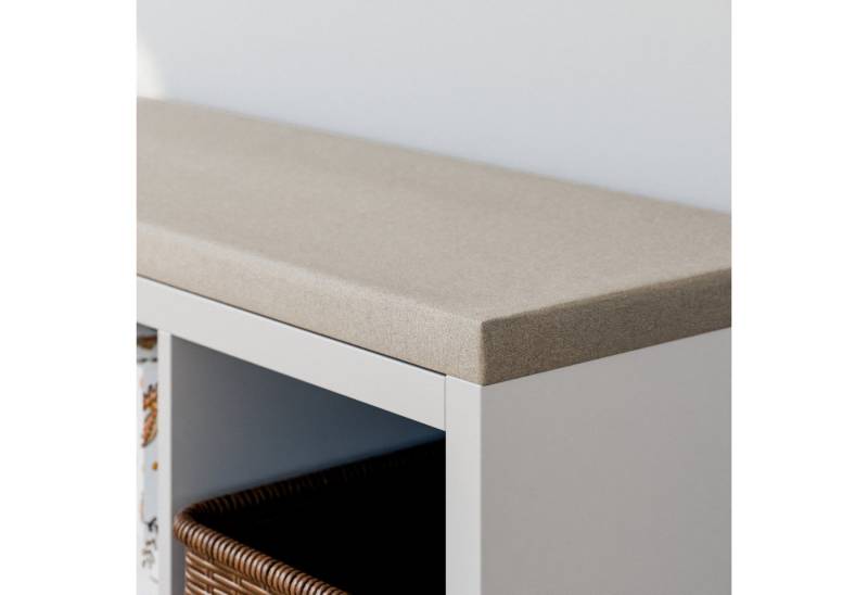 Clutter Cover Sitzkissen für Kallax Regal, Beige, Sitzauflage 4cm Dick, für 2er, 3er oder 4er Kallax, Polster mit abnehmbarem Bezug von Clutter Cover