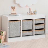 Boxen Für Ikea Trofast Regal, Stoffboxen in Drei Größen Mit Stabilem Holzrahmen, Trofast-Box Zum Einschieben, Spielzeug-Kiste, Grau von ClutterCover