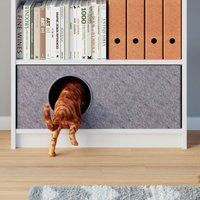 Katzenhöhle Für Ikea Billy Regal 75 X 25 29cm, Katzenkorb Aus Filz Bücherregal, Filzhöhle Katzen Und Kleine Hunde, Grau von ClutterCover