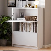 Klappe Für Ikea Billy Regal - 80 X 30cm, Weiß Oder Eiche, Sichtschutz-Klapptür Bücherregal von ClutterCover