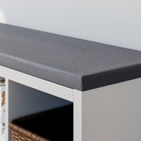 Sitzauflage Für Ikea Kallax Regal in Grau Mit Abnehmbarem Bezug - Sitzkissen, Auflage, 2Er, 3Er Oder 4Er Würfelregal, Sitzbank Sitzauflage Für Ikea Kallax Regal in Grau Mit Abnehmbarem Bezug - Sitzkissen, Auflage, 2Er, 3Er Oder 4Er Würfelregal, Sitzbank von ClutterCover