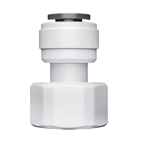 Kühlschrank-Wasseranschluss 1,27 cm Bsp x 3/8 Zoll Push-Fit Wasserhahn-Adapter Filterverschraubung Schnellanschluss Gewinde Ersatz-Wasserhahnadapter für Wasserfiltersysteme mit 3/8 Zoll Wasserleitung von Clydewy