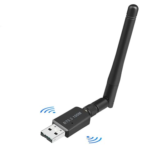 Clyictz 100M Bluetooth 5.3 Adapter Free Driver USB Bluetooth Dongle Adaptador für 11/10 Maus Tastatur Audio-Empfänger, Einfach zu Bedienen Clyictz 100M Bluetooth 5.3 Adapter Free Driver USB Bluetooth Dongle Adaptador für 11/10 Maus Tastatur Audio-Empfänger, Einfach zu Bedienen von Clyictz