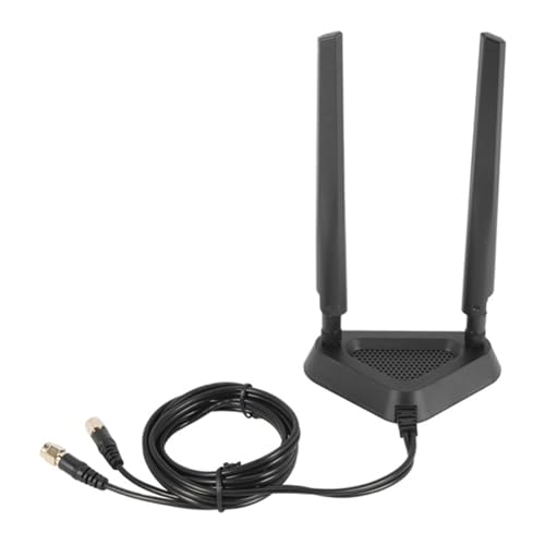 Clyictz 2,4G/5G Dualfrequenz-Verlängerungskabel, Antenne, WLAN-Router, Drahtlose Netzwerkkarte, Schwarz, 1 Stück Clyictz 2,4G/5G Dualfrequenz-Verlängerungskabel, Antenne, WLAN-Router, Drahtlose Netzwerkkarte, Schwarz, 1 Stück von Clyictz