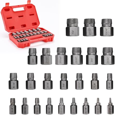 Clyictz 25-Teiliges Schraubenausdreher-Set, Sechskant-Multi-Spline, Easy-Out-Bolzenausdreher-Set, Robuster Metrischer EZ-Out-Schraubenentferner mit Abgerundeten Ecken Clyictz 25-Teiliges Schraubenausdreher-Set, Sechskant-Multi-Spline, Easy-Out-Bolzenausdreher-Set, Robuster Metrischer EZ-Out-Schraubenentferner mit Abgerundeten Ecken von Clyictz
