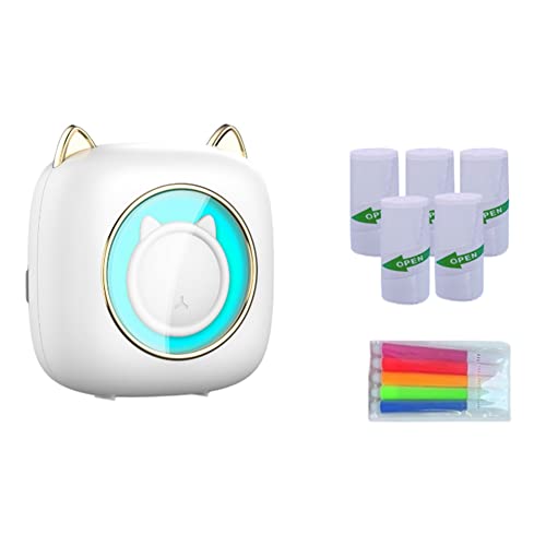 Clyictz Mini-Thermoetikettendrucker Intelligenter Tragbarer Fotodrucker mit Selbstklebendem Papier + Farbstift Clyictz Mini-Thermoetikettendrucker Intelligenter Tragbarer Fotodrucker mit Selbstklebendem Papier + Farbstift von Clyictz