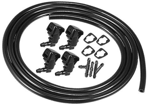 Clynex 4 Stück Auto-Frontscheibenwaschdüsen 8L8Z17603AA mit 1 Meter Schlauch, for Ford, for Edge 2.0T Escape Kuga Scheibenwaschdüse Clynex 4 Stück Auto-Frontscheibenwaschdüsen 8L8Z17603AA mit 1 Meter Schlauch, for Ford, for Edge 2.0T Escape Kuga Scheibenwaschdüse von Clynex