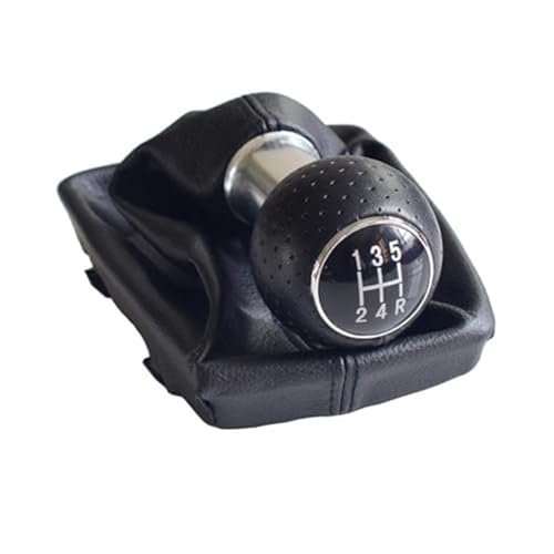 Clynex 5-/6-Gang-Schaltknauf-Abdeckung, for, A4 B6 B7 2000–2008, Auto-Styling mit Ledermanschette Schaltknauf(BLACK 5R Speed-Black) von Clynex
