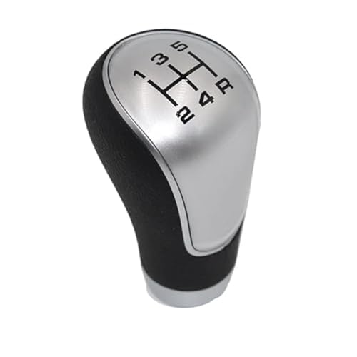 Clynex Auto-Schalthebelknauf, Kofferraum-Gamaschenabdeckung, for Mazda, 3 2 6 323 Schaltgetriebe-Schaltknauf Schaltknauf(BLACK 5 speed silver) von Clynex