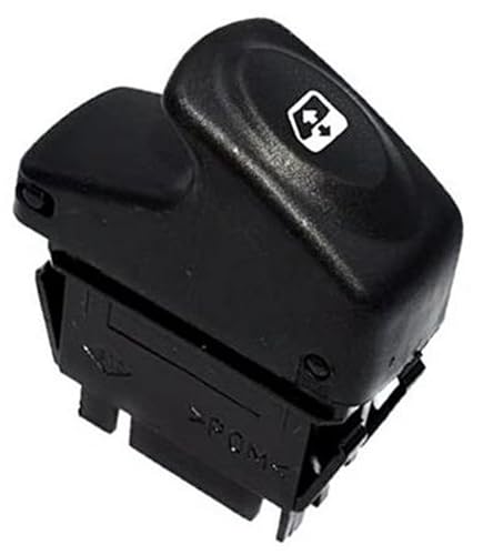 Clynex Elektrischer Fensterheber-Bedienknopfschalter Einzelner elektrischer Fensterheber-Bedienschalterknopf Clio II Kangoo # 7700429998 Autofenster-Bedienschalter Autofensterschalter(BLACK 1 piece) von Clynex