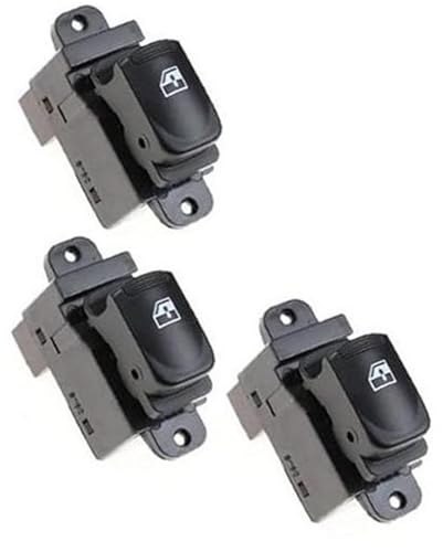 Clynex Fensterschalter 93570-1E110 Elektrischer Hauptfensterschalter Heber Glassteuerknopf 93580-1E000, for Hyundai, Accent 2007-2010 Autofensterschalter(BLACK 3 Single Switchs) von Clynex