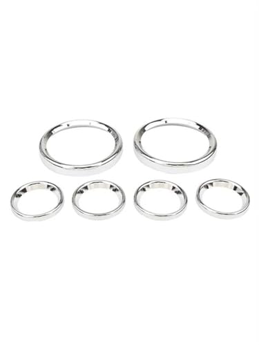 Clynex Motorrad-Tachometer-Zierring, CNC-Instrumentenabdeckung, Berstanzeige-Lünetten-Kits, for Harley, Touring Tour Electra Street Glide 96–13 Motorrad-Tachometerblende(Chrome) von Clynex