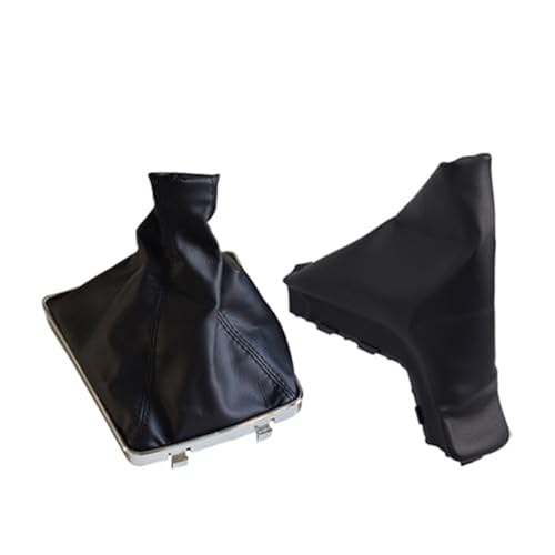 Clynex Schaltknauf-Hebelabdeckung, for Opel, ASTRA H, Auto-Styling-Stick-Gamasche, Kofferraum-Park-Handbremsgriffe, Kofferraum-Koffer-Kragen Schaltknauf(BLACK Set) von Clynex