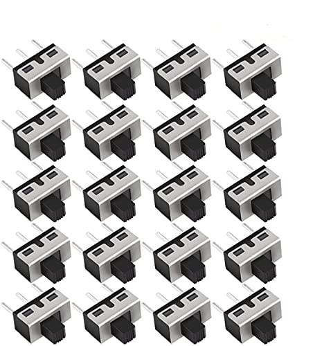 CLDIY 20Pcs High Knob 3 Pin 2 Position 1P2T SPDT Panel Mount Vertikale Mikroschiebeschalter AC 125V 2A CLDIY 20Pcs High Knob 3 Pin 2 Position 1P2T SPDT Panel Mount Vertikale Mikroschiebeschalter AC 125V 2A von Clyxgs
